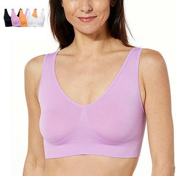 "As Is" Rhonda Shear 4-pack Seamless Original Ahh Bra - fashioncurb