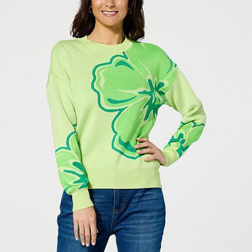 JACLYNSMITH FLOWER SWEATER LTGNCM - fashioncurb
