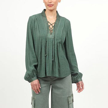 LA JOIE MICRO CREPE TOP PORCLN - fashioncurb