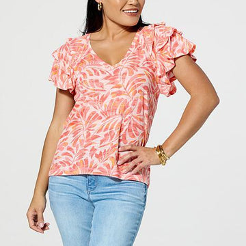 DEMOCRACY TIERED SLV TOP TANMUL - fashioncurb