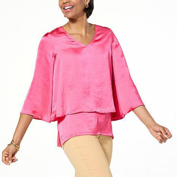 Close-up of satin fabric detail on DG2 Easy Top - fashioncurb