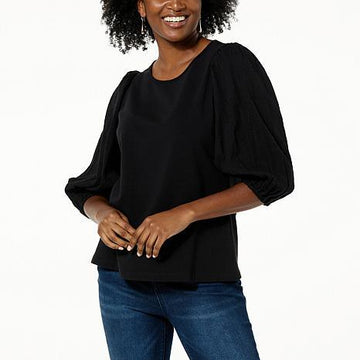 Antthony 3/4 Blouson Sleeve Top - fashioncurb