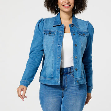 LC PUFF SLEEVE DENIM JACKET - fashioncurb