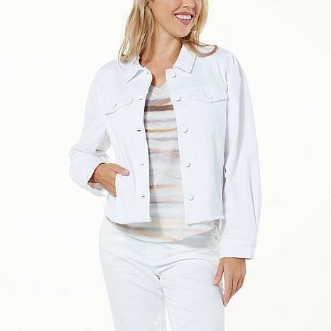 Democracy Puff-Sleeve Denim Jacket - fashioncurb