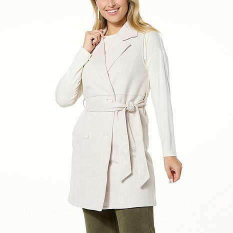 WYNNELAYERSFAUXSUEDEVEST OYSTER - fashioncurb