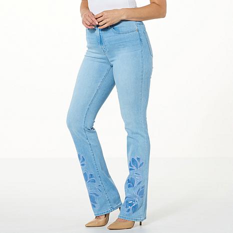 DG2 by Diane Gilman New Classic Stretch Embroidered Bootcut Jean