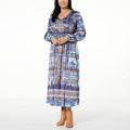 ONE WORLD V NECK MAXI DRES - fashioncurb