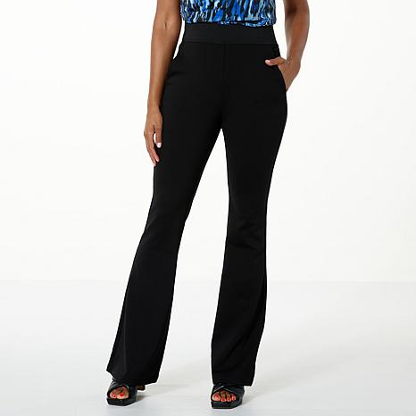 DG2 by Diane Gilman Ponte Knit Pull-On High Rise Flare Pant