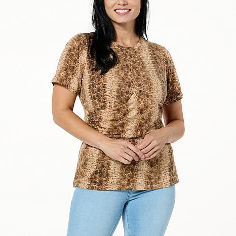 DG PRINTED DRAPE TEE MGNBLM - fashioncurb