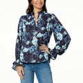 DG2 by Diane Gilman Printed Woven Charmeuse Blouse - fashioncurb