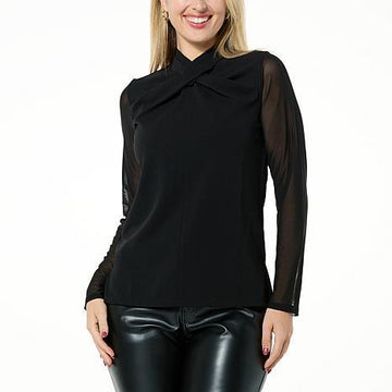 DG CRS MOCK NECK TOP - fashioncurb