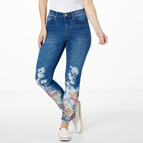 DG2 by Diane Gilman New Classic Stretch Bleached Denim Skinny Jean