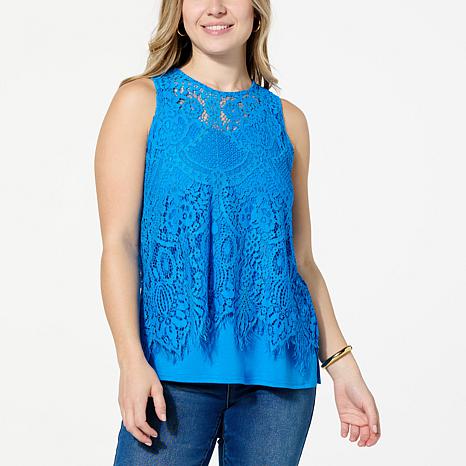 DG2 by Diane Gilman Corded Lace Easy Tank