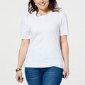 Jaclyn Smith puffed sleeve floral top - fashioncurb