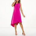 Antthony Mixed Media Asymmetrical Dress - fashioncurb