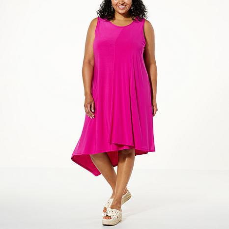 Antthony Mixed Media Asymmetrical Dress - fashioncurb