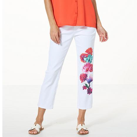 DG EMBROIDERED CROP J WHTBLM - fashioncurb