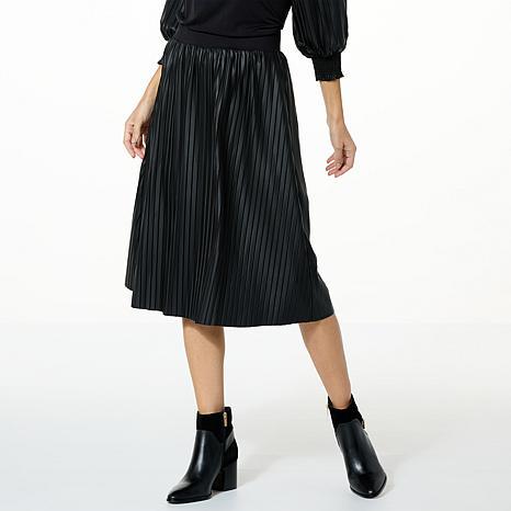 GBG BL FAUX LEATHER MIDI CINNAM - fashioncurb