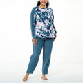 Comfort Code 2-piece Microfleece Top and Pant Lounge Set - fashioncurb