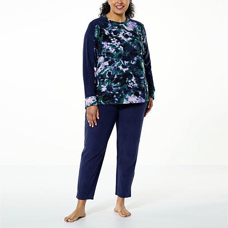 Comfort Code 2-piece Microfleece Top and Pant Lounge Set - fashioncurb