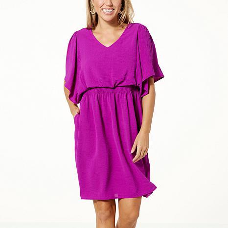 NINALSMOCKWAISTWAVEDRESS - fashioncurb