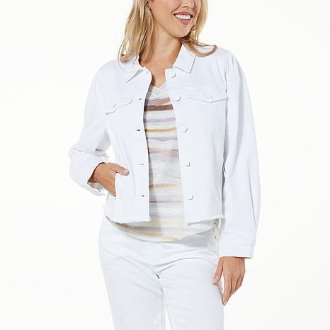 Democracy Puff-Sleeve Denim Jacket - fashioncurb
