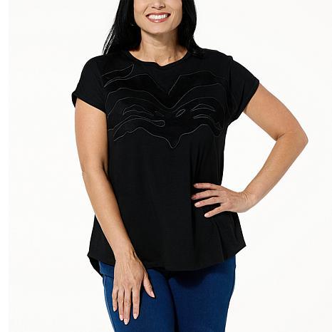 DG2 by Diane Gilman Embellished Knit Dolman-Sleeve Top - fashioncurb