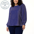 DG METALLICKNITPUFFSLVTOP - fashioncurb