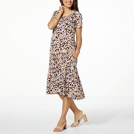 CCSTRETCHJERSEYTIERHEMDRES PNKPNP - fashioncurb