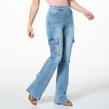 DG2 women's cargo jeans with flare leg - fashioncurb