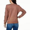 DG2 Embellished Cable Knit Sweater - fashioncurb
