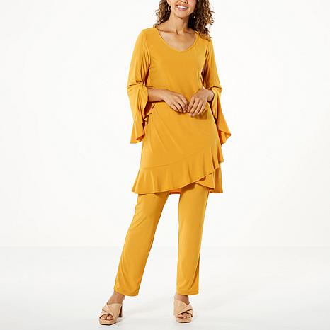 Antthony 2-piece Ruffle Sleeve Tunic and Pant Set