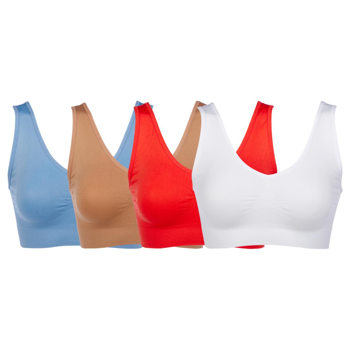 "As Is" Rhonda Shear 4-pack Seamless Original Ahh Bra