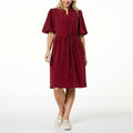 DG2 by Diane Gilman Bubble-Sleeve Woven Shirtdress - fashioncurb