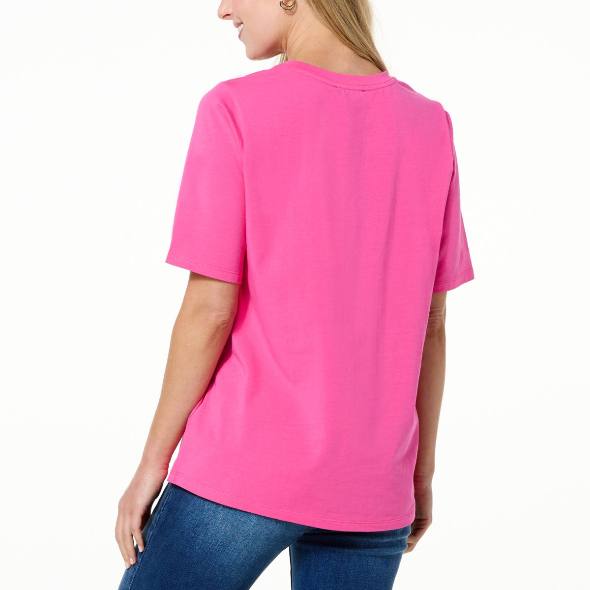 DG2 by Diane Gilman Embellished Short-Sleeve Tee