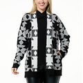 DG GEO JACQUARD CARDIGAN BLKGEO - fashioncurb