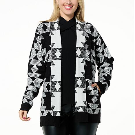 DG GEO JACQUARD CARDIGAN BLKGEO