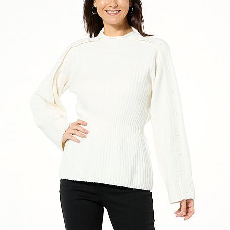 DG BUTTONSLEEVEMOCKNECKSW - fashioncurb