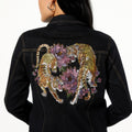 DG2 by Diane Gilman New Classic Stretch Denim Embroidered Jean Jacket - fashioncurb