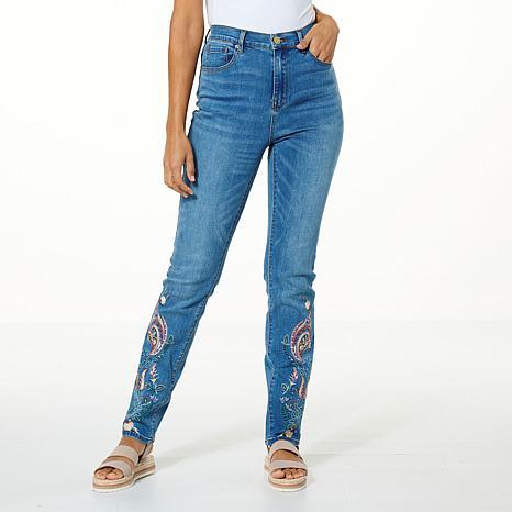 DG EMBROIDERED SKINNY BLKDCO - fashioncurb