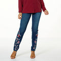 DG EMBROIDERED SKINNY BLKDCO - fashioncurb