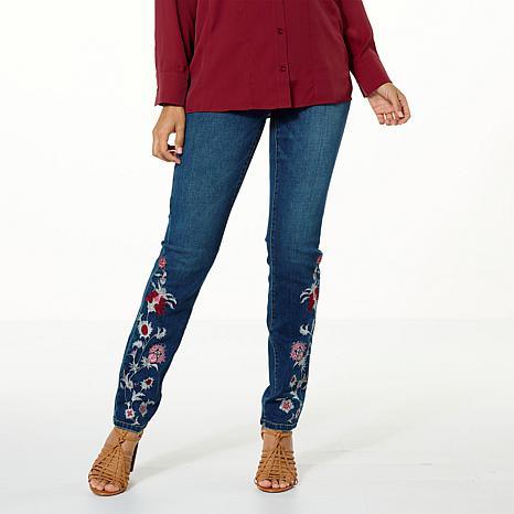 DG EMBROIDERED SKINNY BLKDCO - fashioncurb