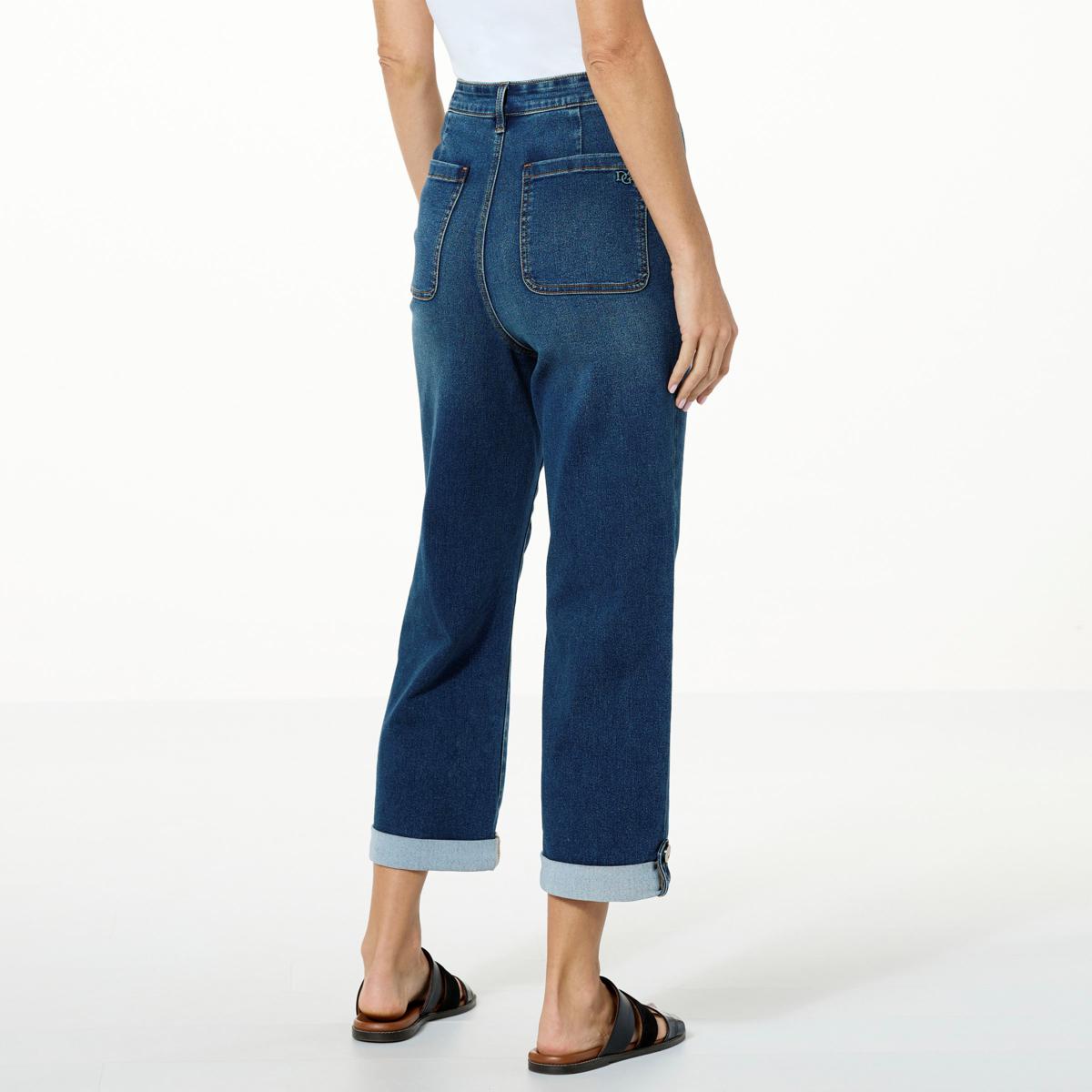 DG2 by Diane Gilman Virtual Stretch Denim Pull-On Utility Crop Jean