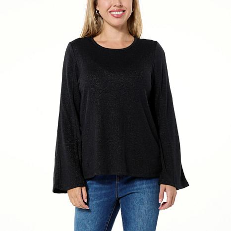 DG2 Sweater Knit 4-Panel Bell Sleeve Top