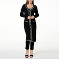 G by Giuliana Black Label Long V-Neck Duster Cardigan - fashioncurb