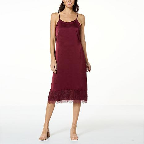 GBG BL SATIN SLIP DRESS - fashioncurb