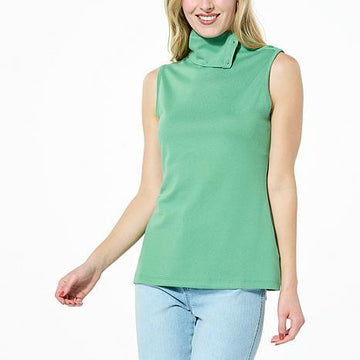 G By Giuliana Hacci Knit Convertible Turtleneck Tank - fashioncurb