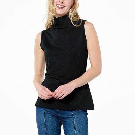 G By Giuliana Hacci Knit Convertible Turtleneck Tank - fashioncurb