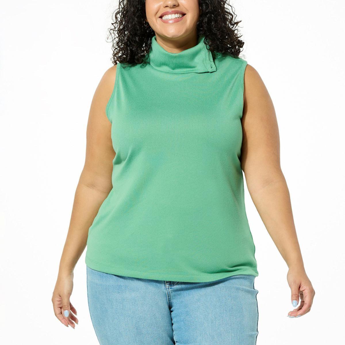 G By Giuliana Hacci Knit Convertible Turtleneck Tank - fashioncurb