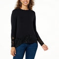 GBG LACE-HEM JERSEY KNIT T - fashioncurb